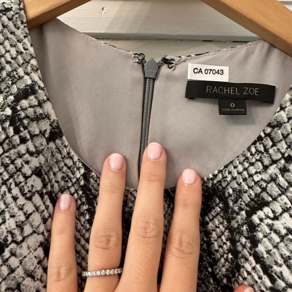 Rachel Zoe Python Print Mini Shift Flounce Dress - Picture 5 of 5